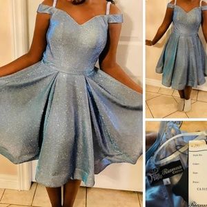 Powder Blue Super Shimmery Grad/party Dress